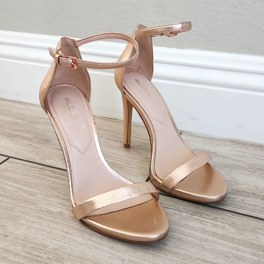 Open Toe size 7 rose gold heel